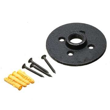 160mm 1/2 Inch Iron Pipe Shelf Flange Bracket Industrial Shelf Support