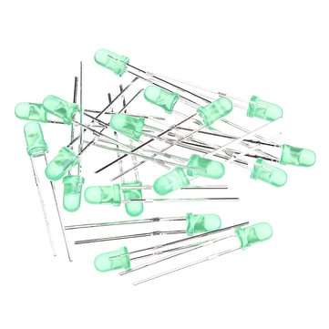 160pcs 3mm LED Diode Yellow Red Blue Green Light Assortment DIY Kit
