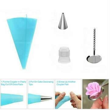164PCS Baking Supplies Kit DIY Cake Cupcake Decorating Icing Tips Set Tools