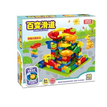 165 PCS Marble Run Building Blocks Maze Ball Track Blocks Set Construction Toys Puzzle Maze Building