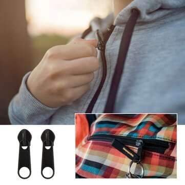 169Pcs Zipper Repair Kit Zipper Replacement Zipper Pull Rescue Kit with Zipper Install Pliers Tool a