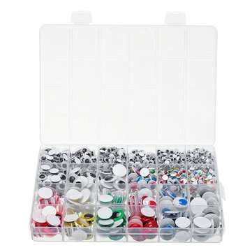 1680 Pcs Self Adhesive Sticky Wiggle Googly Eyes Assorted Sizes Kids Crafts (SIZE: #1)