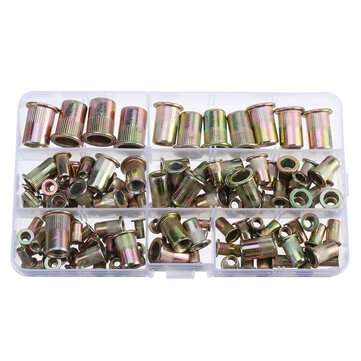 165Pcs Rivnut Rivet Nut Kit Round Head M3 M4 M5 M6 M8 M10 Kit Set ABS Case