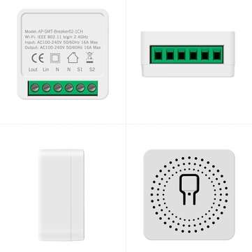 16A Mini Smart Wifi DIY Switch Support 2 Way Control Smart Home Automation Module Work with Alexa Go
