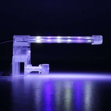 16CM Crystal LED Aquarium Light Clip on Plant Grow Fish Tank Lighting Lamp AC220V