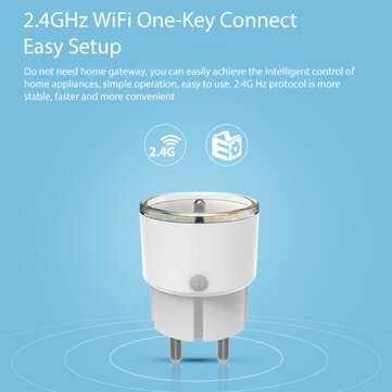 16A Tuya Mini Smart Plug WiFi Smart Socket FR Plug Type Power Monitor Wireless Control Compatible Al