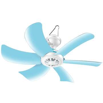 16inch Portable 6 Blades Mini Ceiling Fan Low Noise Hanging Cooler