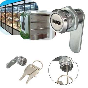 16mm Keyed Alike Cam Lock For Filing Cabinet Mailbox Drawer Cupboard with 2 Keys
