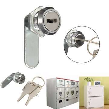 16mm Keyed Alike Cam Lock For Filing Cabinet Mailbox Drawer Cupboard with 2 Keys