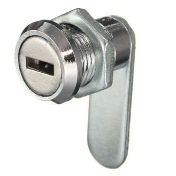 16mm Keyed Alike Cam Lock For Filing Cabinet Mailbox Drawer Cupboard with 2 Keys