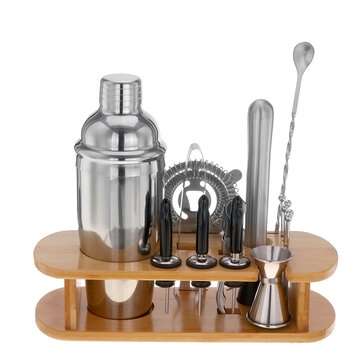 16Pcs Beautify Stainless Steel Cocktail Making Set Parisian Shaker Set Gift