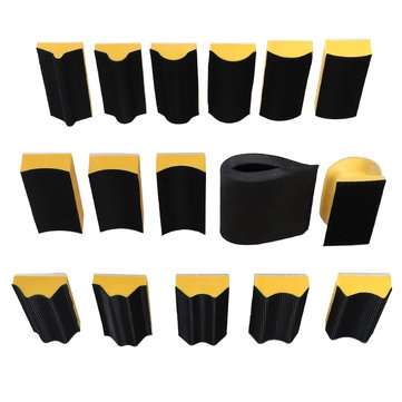 16Pcs Sanding Pad 40x100mm Shaped Hand Sanding Block Disc Grinding Sponge For Hook and Loop Sandpape