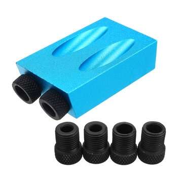 16PCS Silverline Pocket Hole Jig Kit Locator Joint Hole Tool Screw Dowel Drill Set