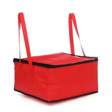 17 Inch Waterproof Handheld Insulated Bag For Pizza Food Delivery Bag (COLOR.: RED)
