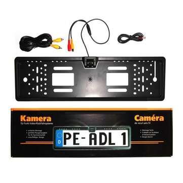 170 4LED Car License Plate Frame Rear View Backup Camera Auto Reverse European (COLOR: BLACK)