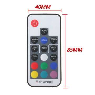 17 Keys DC 5V-24V RF Wireless Remote LED Controller for SMD 3528 5050 RGB LED Strip Light