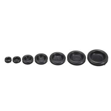 170Pcs Rubber Sealing Ring Black Grommets Gasket Assortment Kit O Ring With Plastic Box