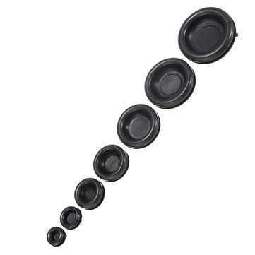 170Pcs Rubber Sealing Ring Black Grommets Gasket Assortment Kit O Ring With Plastic Box