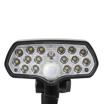 17LED Solar Power Wall Lights PIR Motion Sensor Outdoor Garden Yard Path Lamp