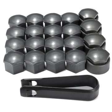 17mm Wheel Bolt Nut Locking Caps Covers Removal Tool Key Grey Black for Audi (COLOR.: GRAY)