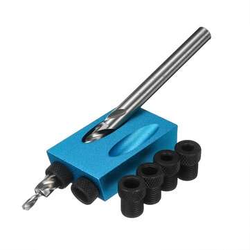 17pcs 15 Degree Pocket Hole Screw Jig Dowel Drill Set Carpenters Wood Joint Tool kit