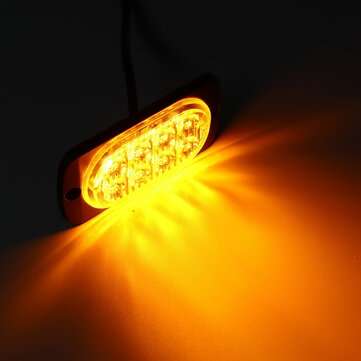 18 Flash Modes LED Side Marker Lights IP67 Waterproof 1PCS for Trailer Truck Car... (COLOR1: YELLOW)