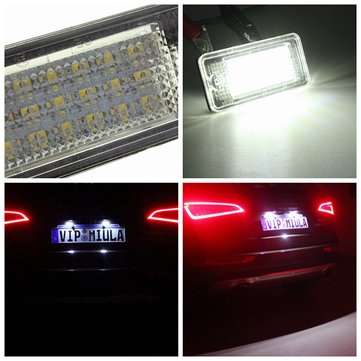 18 LED License Number Plate Light Lamp For Audi A3 A4 A6 A8 B6 B7 S3 Q7 RS4 RS6