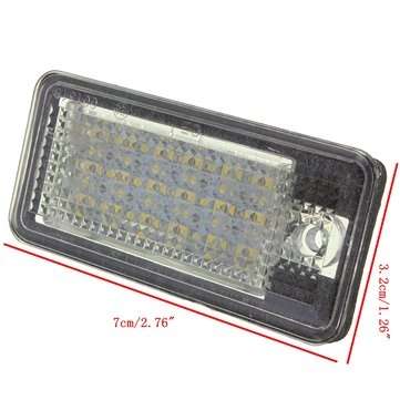 18 LED License Number Plate Light Lamp For Audi A3 A4 A6 A8 B6 B7 S3 Q7 RS4 RS6