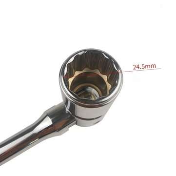 180 Degree Swivel 3/8inch Drive Spark Plug Socket Wrench Metric Socket Head Ratchet Spanner Hand Too