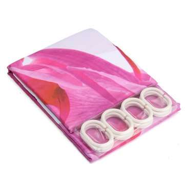 180*200cm Bathroom Shower Curtain Purple Flower Waterproof Bath Curtain