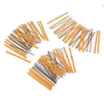 1800pcs 30Values Each 60pcs 1% 1/4 W Resistor Pack Set Metal Film Resistor Kit Use Colored Ring Resi