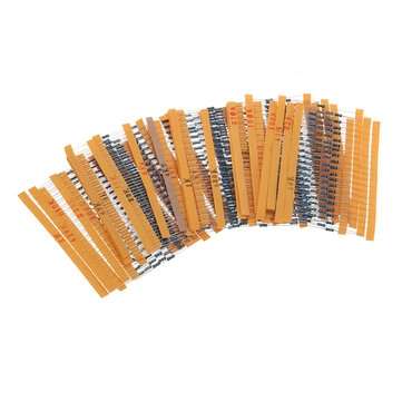 1800pcs 30Values Each 60pcs 1% 1/4 W Resistor Pack Set Metal Film Resistor Kit Use Colored Ring Resi