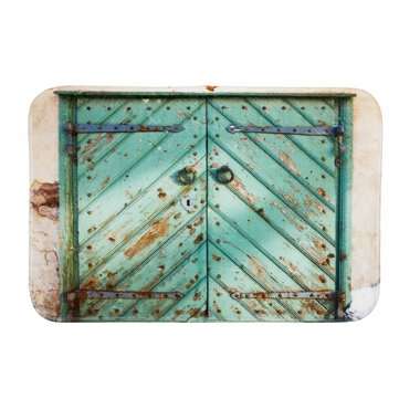 180cm x 180cm Rustic Wooden Barn Door Bathroom Waterproof Fabric Shower Curta... (TYPE: BATHROOMMAT)