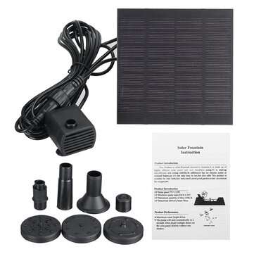 180L/H 1.2W 7V Solar Water Panel Power Fountain Pump Garden Pond Watering Submersi... (TYPE: SQUARE)