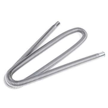 180cm Stainless Steel Car Auto Parking Air Diesel Heater Exhaust Pipe W/ 2 Clamp