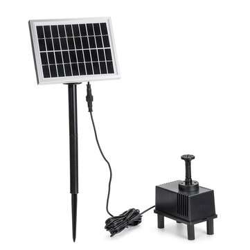 180L/H Solar Fountain Pump Kit Free Standing 2W Solar Panel Submersible Water Pump Pond Fish Tank Bi