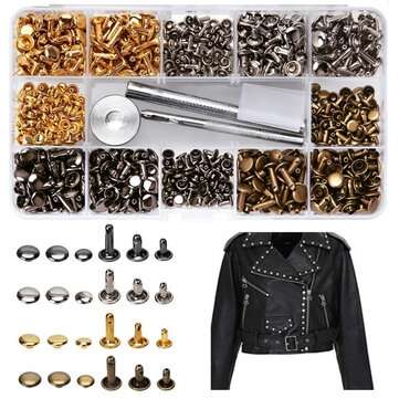 180PCS 6x6mm / 8x8mm /8X12mm DIY Leather Craft Snap Fasteners Buttons Copper