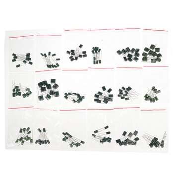 180pcs 18value*10pcs Polyester Film Capacitor Assorted Kit Contains 2A104J 2A332J 2A472J 2A103J 2A33