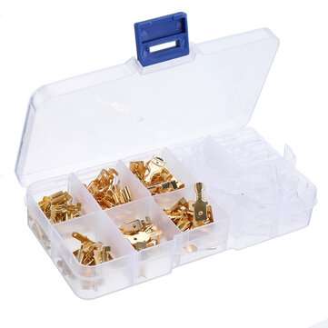 180Pcs Quick Splice 2.8mm 4.8mm 6.3mm Male and Female Wire Spade Connector Wire Crimp Terminal Block