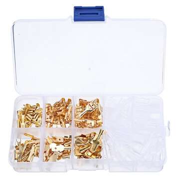 180Pcs Quick Splice 2.8mm 4.8mm 6.3mm Male and Female Wire Spade Connector Wire Crimp Terminal Block