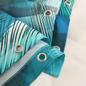 180X180CM Watercolor Decor Shower Curtain Peacock Feather Pattern Waterproof Polyester Fabric Bathro