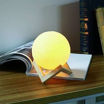 18cm 3D Earth Lamp USB Rechargeable Touch Sensor Color Changing LED Night Light Gift  DC5V
