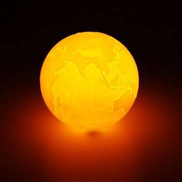 18cm 3D Earth Lamp USB Rechargeable Touch Sensor Color Changing LED Night Light Gift  DC5V