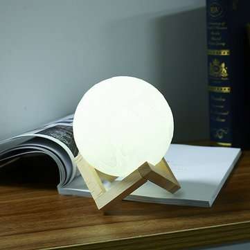 18cm 3D Earth Lamp USB Rechargeable Touch Sensor Color Changing LED Night Light Gift  DC5V