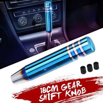 18cm Aluminum Universal Car Gear Shift Knob Shifter Lever Manual Long With 8mm 10m... (LENGTH: 18CM)