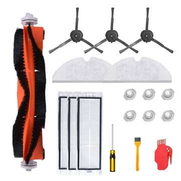 18PCS Accessories Parts for Xiaomi Robot Main Brush Side Brush Filter Water Tank Filter Comb Screw M