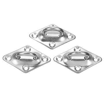 18pcs Rhombus Pad Eye Turnbuckle Snap Hook Self-Tapping Screw Accessories for Triangle Shade Sail