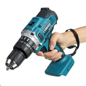 18V 3 In 1 Cordless Impact Drill 2 Speed Rechargable Electric Screwdriver Drill Li-Ion Battery Adapt