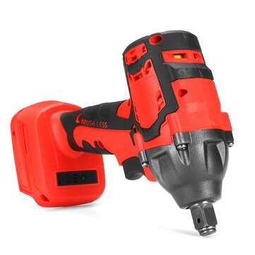 18V 520N.m. Cordless Impact Wrench Li-Ion Battery Brushless Wrench Driver 1/2Inch Electric Wrench Re