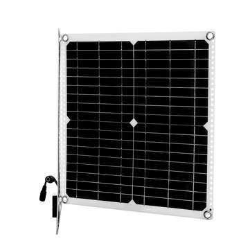 18V Mono Solar Panel Single USB 12V/5V DC Monocrystalline Flexible Solar Charger For 60W System Car